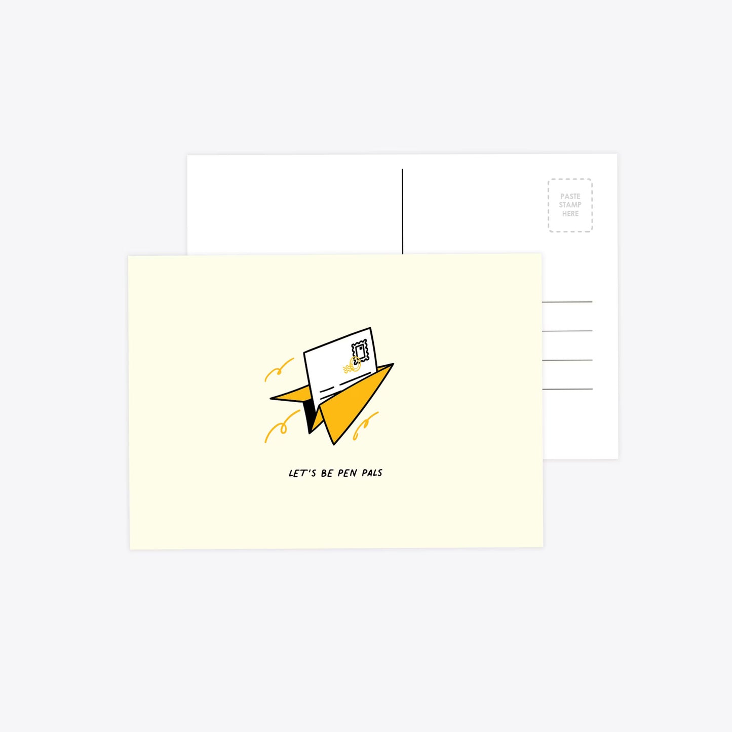 Let's Be Pen Pals Postcard
